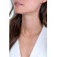 ZINZI zilveren collier goudverguld paperclip schakel ZIC2150G - 49967