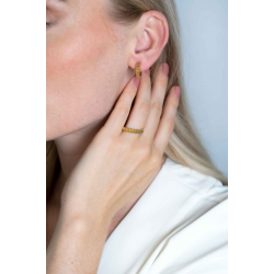 ZINZI zilveren ring cross-over bicolor met witte zirconia's ZIR2243 - 50004