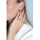 ZINZI zilveren ring cross-over bicolor met witte zirconia's ZIR2243 - 50004