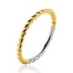 ZINZI zilveren ring extra goudverguld gedraaid design ZIR2247 - 50005