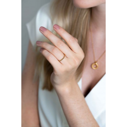 ZINZI zilveren ring extra goudverguld gedraaid design ZIR2247 - 50005