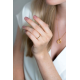 ZINZI zilveren ring extra goudverguld gedraaid design ZIR2247 - 50005