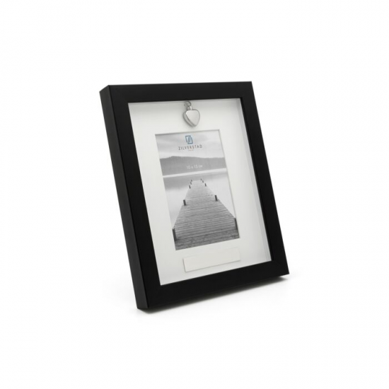 Memory fotolijst met ashouder 10x15cm passepartout zwart - 54914