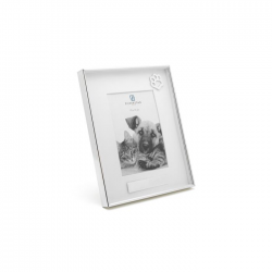 Memory fotolijst Huisdier met pootje 10x15 passepartout verzilverd gelakt - 54915