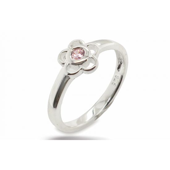 Bellini 925 kinder ring bloemtje met zirkonia 579.060.48 maat 15.5 - 54678