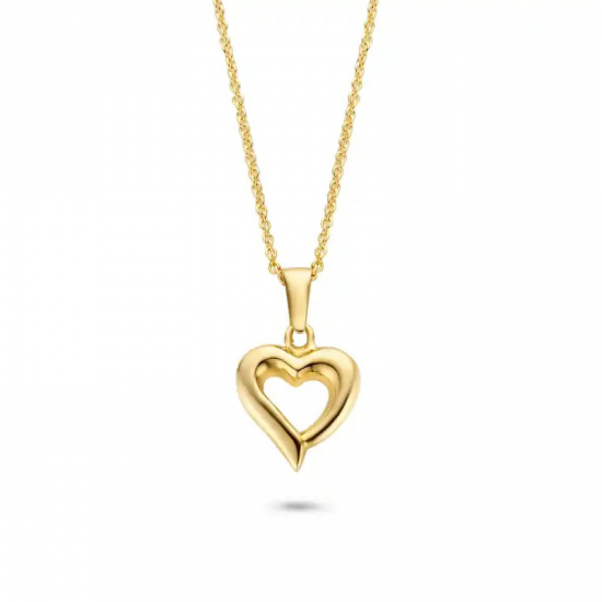 14k Geelgouden hartje hanger - 54668