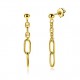 ZINZI gold plated zilveren oorstekers met fijne marine schakels en twee ovale schakels ZIO2413G - 54687