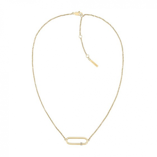 CJ elongated ovaL COLLIER GOUDVERGULD - 50041