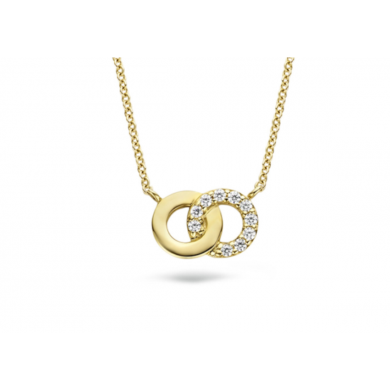 Collier 3126YZI - 14k Geelgoud met zirkonia 42CM - 50228