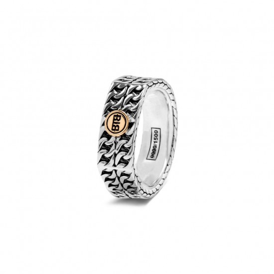 Buddha to Buddha 144-18 Esther Double Mini Limited ring silver gold 14krt MAAT 18 - 50563