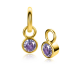 ZINZI JUNI oorbedels met geboortesteen licht paars amethist zirconia goudverguld 12,5 x 4,5 x 7 mm ZICH-JUN (excl. oorringen) - 50630