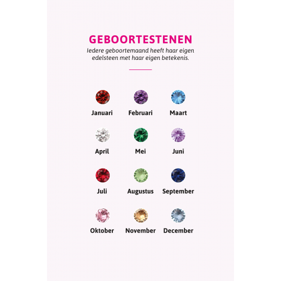 ZINZI JUNI oorbedels met geboortesteen licht paars amethist zirconia goudverguld 12,5 x 4,5 x 7 mm ZICH-JUN (excl. oorringen) - 50630