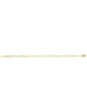 ZINZI gold plated zilveren armband met verschillende paperclip schakels 16,5-19,5cm ZIA2361 - 50680