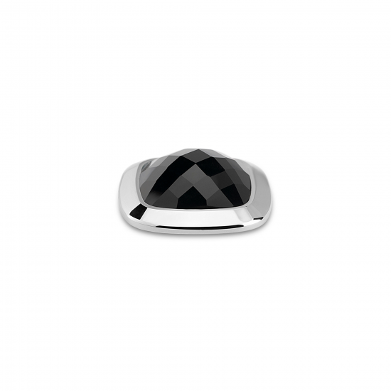 Melano Kosmic Facet Square Steen Black 22mm Zilverkleurig - 50929