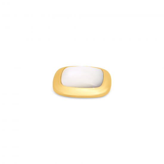 Melano Kosmic Pearl Square Steentje 22mm Goudkleurig - 50942