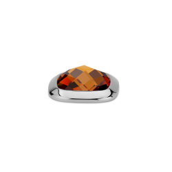 Melano Kosmic Facet Square Steen Champangne 22mm Zilverkleurig - 50928