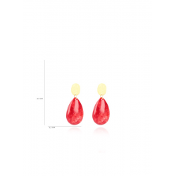 LOTT. oorbellen Marble Druppel S Rood  CERE727-B23059 - 51258