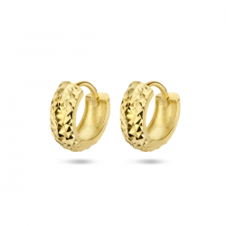 14 KRT Geelgouden klapoorringen gediamanteerd 4026638 - 52689