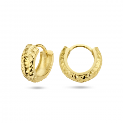 14 KRT Geelgouden klapoorringen gediamanteerd 4026638 - 52689