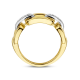 14 KRT Geelgouden ring schakel diamant 0.11ct h si maat 17.3/4 - 52693