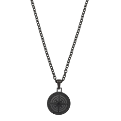 AZE JEWELS NECKLACE BOUSSOLE - NOIR AZ-NL005-B-080 - 51521