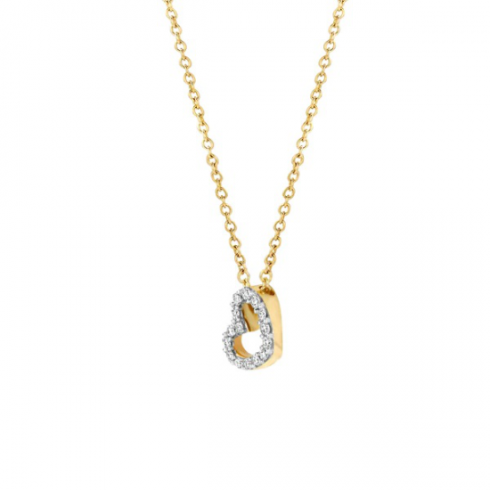 Blush Daimonds Halsketting met hartje 3608YDI - 14k Geel- en witgoud met diamant - 51529