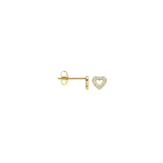 Blush hartjes Oorstekers 7299YZI - 14k Geel goud met zirkonia - 51535