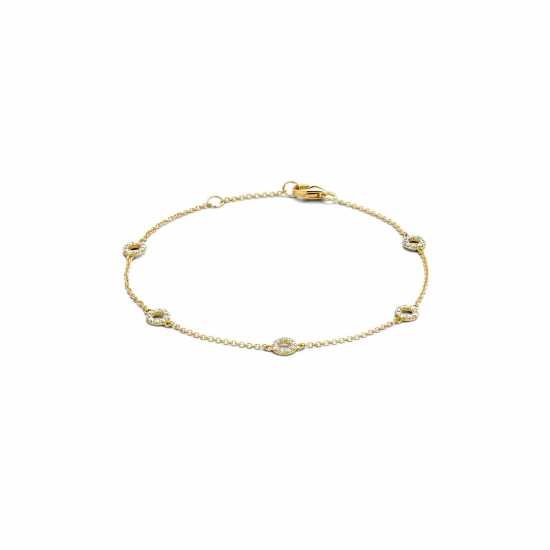 Blush Armband 2200YZI 14k Geelgoud met zirkonia MAAT 18cm - 51545