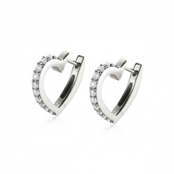 ZINZI zilveren oorringen 17mm hartvorm met witte zirconia's - 51622