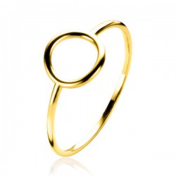 ZINZI Gold 14 krt gouden ring met een trendy open rondje 8mm ZGR377 MAAT 18 - 51609