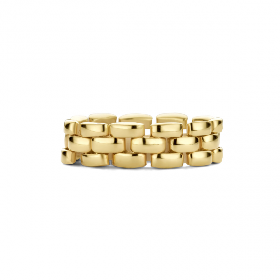 Gouden ring schakelmotief MAAT 18 - 51643