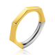 ZINZI gold plated zilveren aanschuifring zeshoek gladde buis 3mm ZIR2323G maat 17.1/4 - 51601