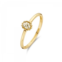 Blush Ring 1227YWT - 14k Geelgoud met witte topas MAAT 16.5 - 51727