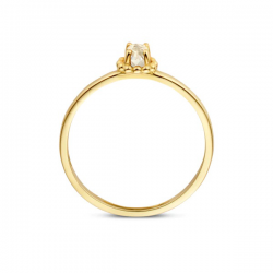 Blush Ring 1227YWT - 14k Geelgoud met witte topas MAAT 16.5 - 51727