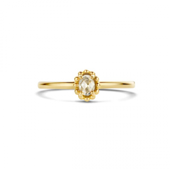Blush Ring 1227YWT - 14k Geelgoud met witte topas MAAT 16.5 - 51727