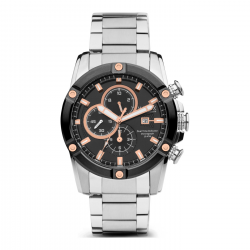 VNDX AMSTERDAM YOUNG REBEL BIG BOY STEEL CHRONOGRAAF HEREN HORLOGE MS33047-01 - 51991
