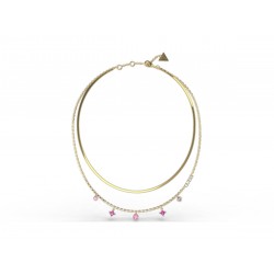 Guess Jewellery Necklace goudkleuring met Roze zirkonia JUBN03067JWYGFCT-U - 52103