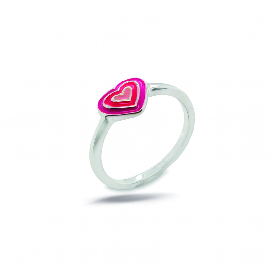 Bellini 925 kinder ring roze hardje maat 14 - 52141