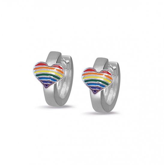 Bellini 925 kinder oorbellen regenboog hardje - 52168