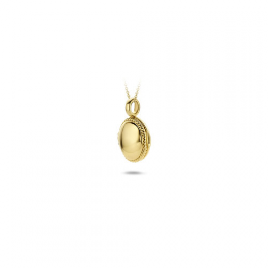 Blush hanger Klassiek ovale medaillon 13 mm 14k goud 6087YGO - 52293