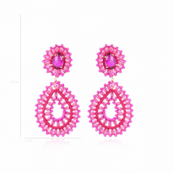 FUCHSIA OORBELLEN APOLLO DOUBLE DROP CESI165-G29012 - 52369