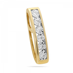 14 karaat bicolor Fantasie Hanger met diamant GGA1128 - 52396