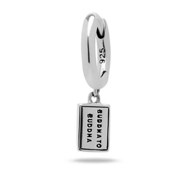 Buddha to Buddha 418ONE Logo Earhoop Silver Single - 52533