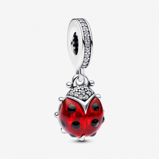 Pandora Rood lieveheersbeestje hangende bedel - 52821