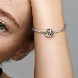 Pandora November Geboortesteen Honinggele Zirkonia Oneindige Cirkel Bedel - 52801