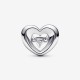 Pandora Stralend hart en zwevende steen bedel - 52851
