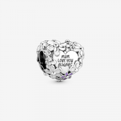 Pandora Mum Daisy Heart Charm - 53123