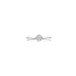 BLUSH Ring 1248WZI- 54 14k Witgoud met zirkonia MAAT 17 - 52995