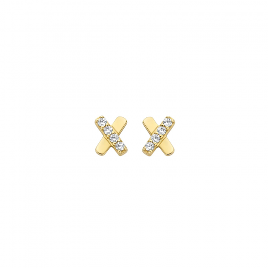 BLUSH Oorknoppen 7301YZI - 14k Geel goud met zirkonia - 53004
