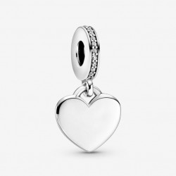 Pandora bedel Engravable Heart Tag Dangle Charm - 52856